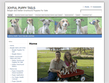 Tablet Screenshot of joyfulpuppytails.com